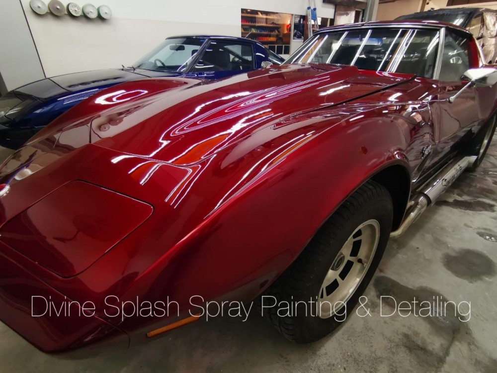 candy red car spray painting singapore candy red stingray.JPG