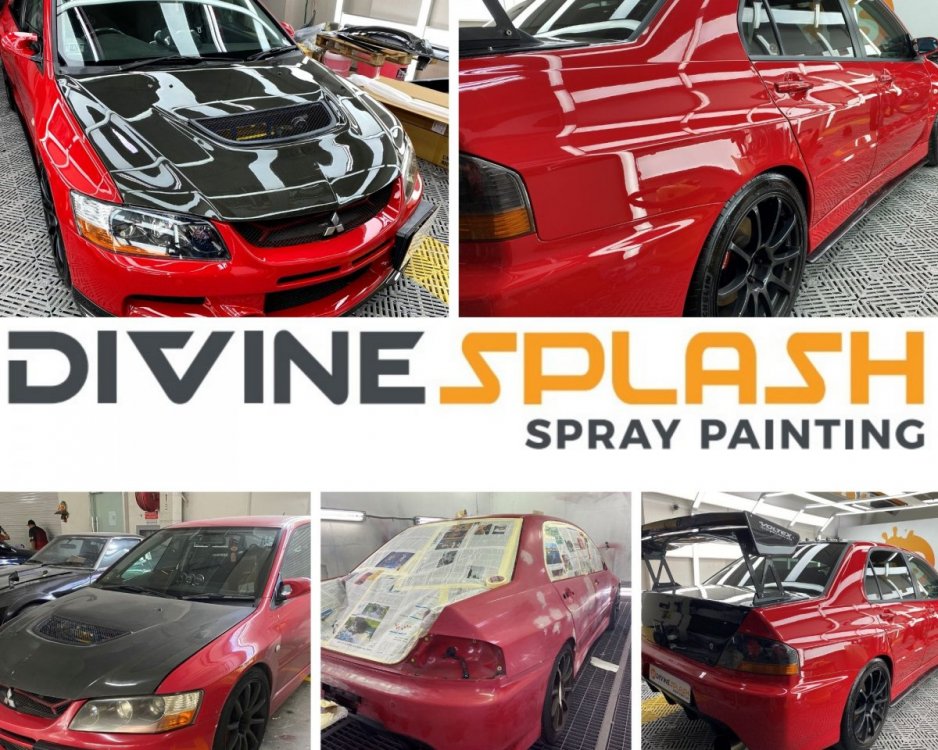 divinesplash.com car spray painting evo 9 glasurit ppg paint divine splash car spray red evo 9.jpg