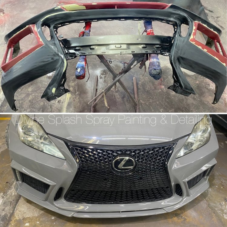 lexus is250 front bumper change divinesplash.com car spray singapore divine splash spray painting singapore. best car spray painting singapore.JPG