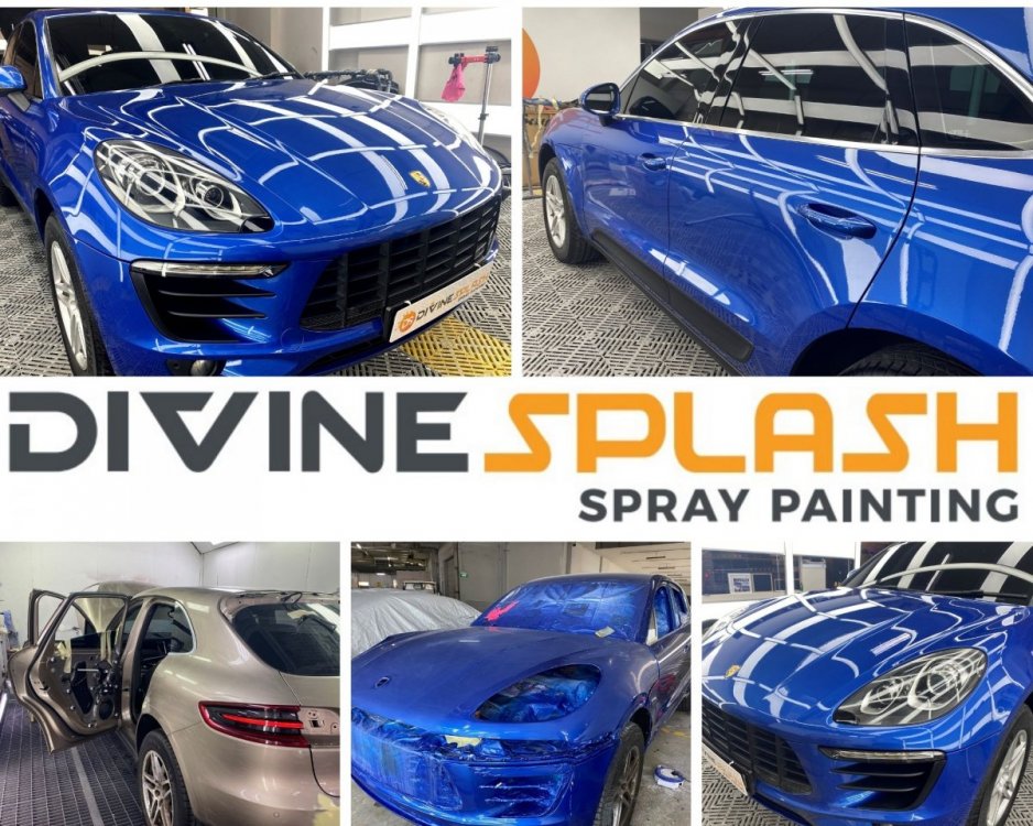 Porsche macan alphine blue car spray singapore. best car spray singapore divinesplash.com divine splash spray painting car spray divine splash. porsche macan blue.jpg