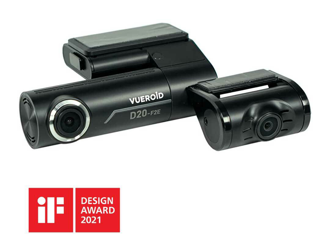 Vueroid D20-F2E 2-Ch Full HD WiFi Car Camera
