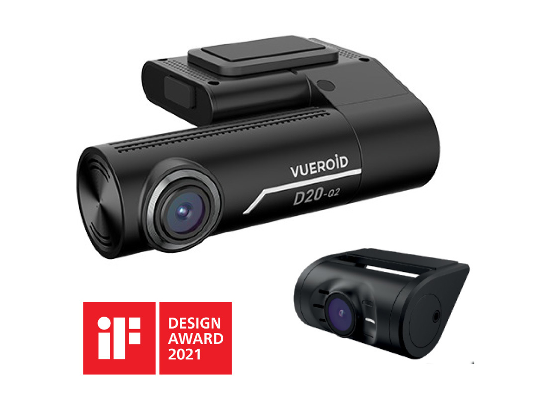 Vueroid D20-Q2 2-Ch 2K QHD WiFi Car Camera