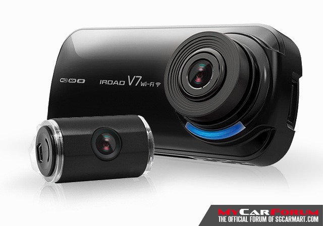 IROAD V7 HD 2-Ch 132° Wide Angle WiFi Car Camera