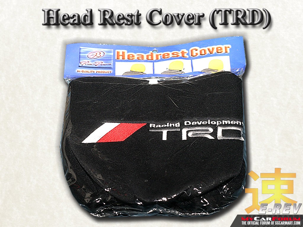 Toyota TRD Logo Black Head Rest Pillow Cover 