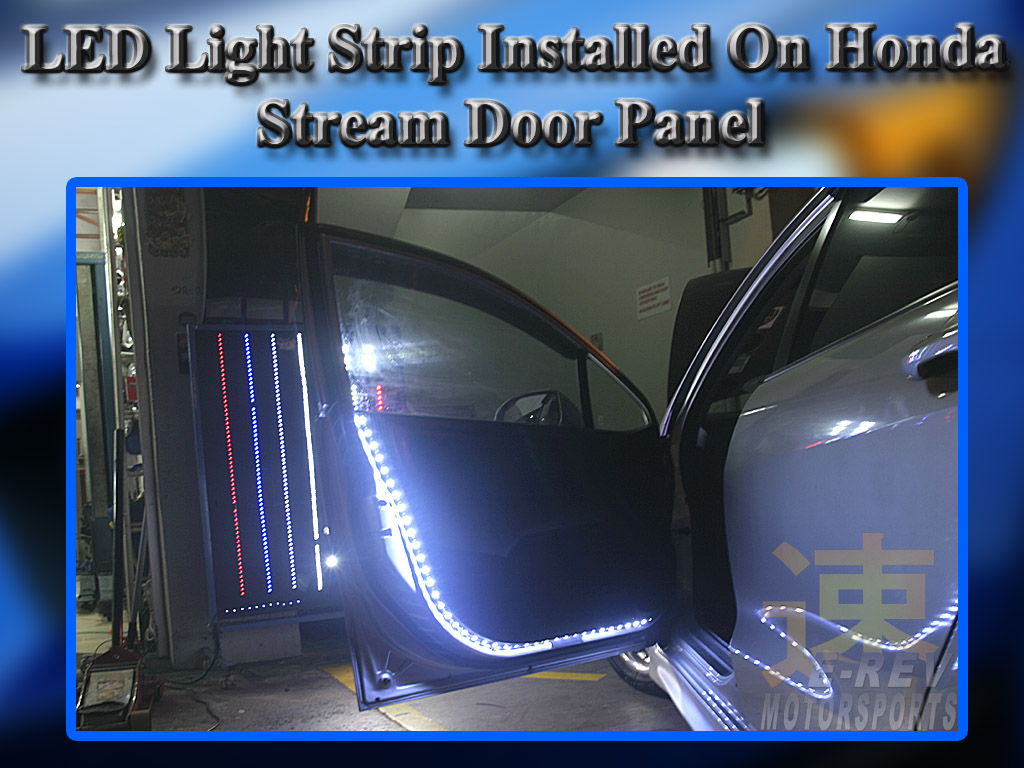 LED Light Strip Installed On Car Door Panel