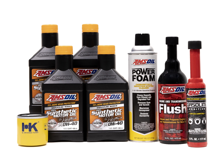 Amsoil Signature Series 0W40 Engine Oil Vehicle Servicing Package (4 Bottles)