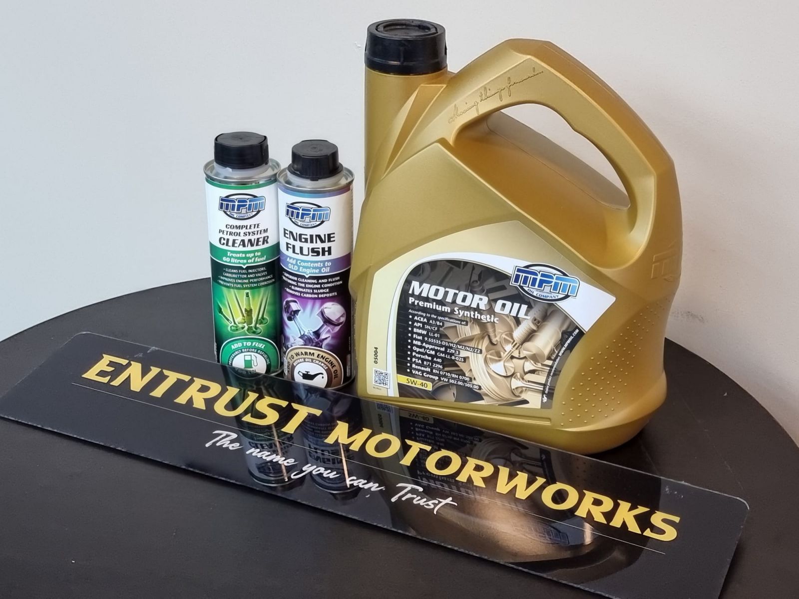 MPM Motor Oil 5W40 Premium Synthetic Vehicle Servicing