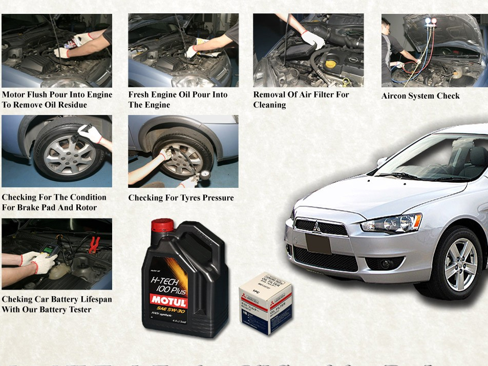 Mitsubishi Lancer EX Motul H-Tech 100 Plus 5W30 Engine Oil Servicing