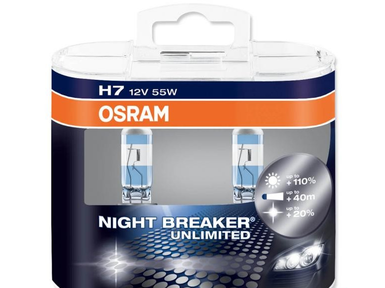 Osram Night Breaker Unlimited Plus H7 Headlight Bulb Set