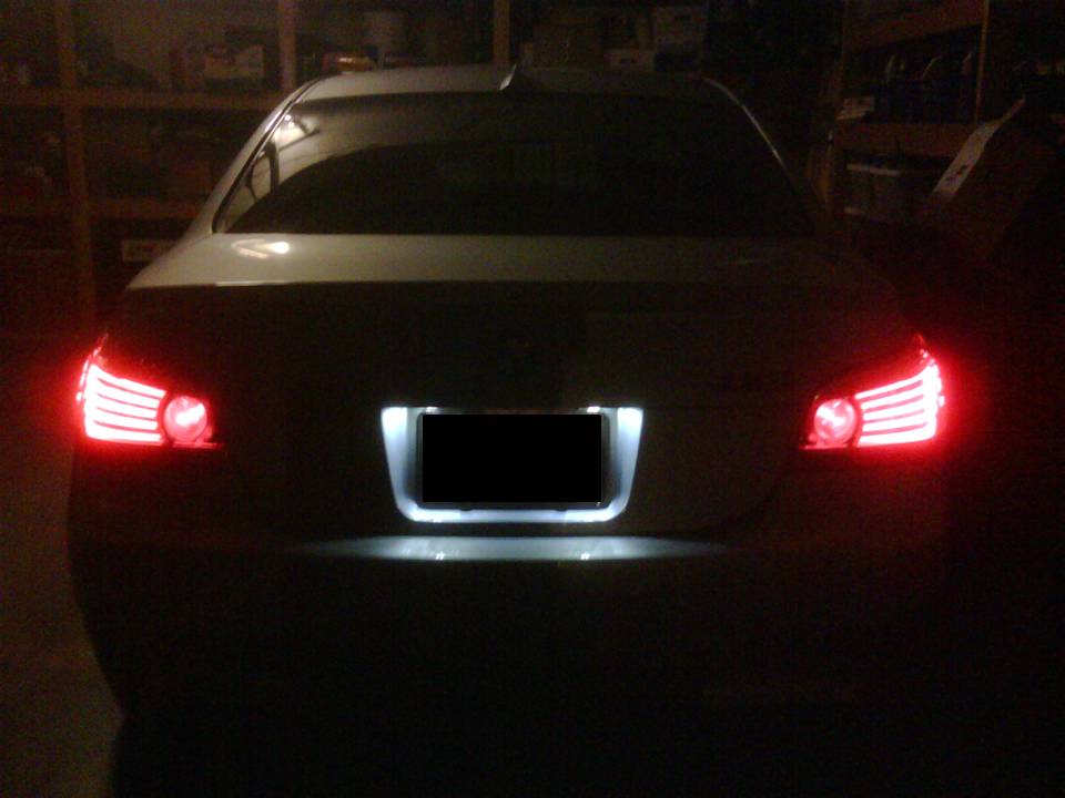 BMW 5 Series E60 LED License Plate White Light Conversion