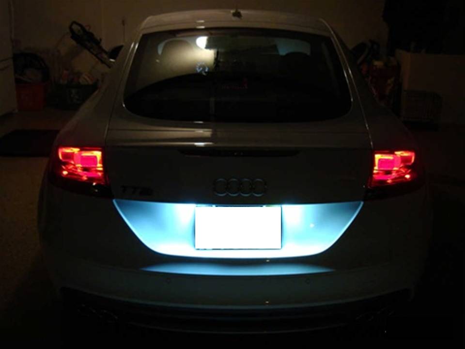 Audi TT LED License Plate White Light Conversion