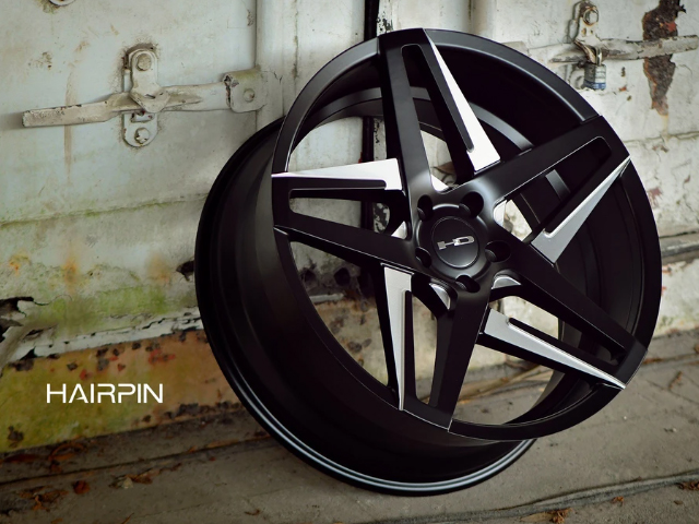 HD Wheels Hairpin Satin Black Milled Face/Satin Black Milled Edge 18