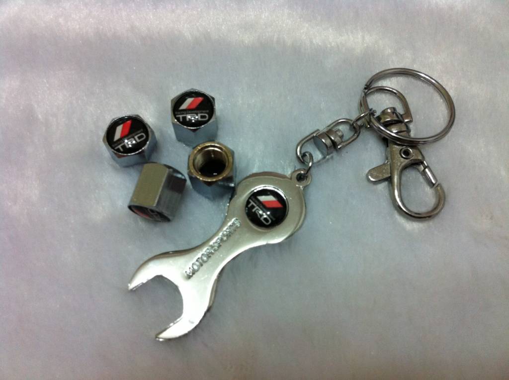 TRD Toyota / Nissan Tyre Valve Cap (With Keychain Wrench)