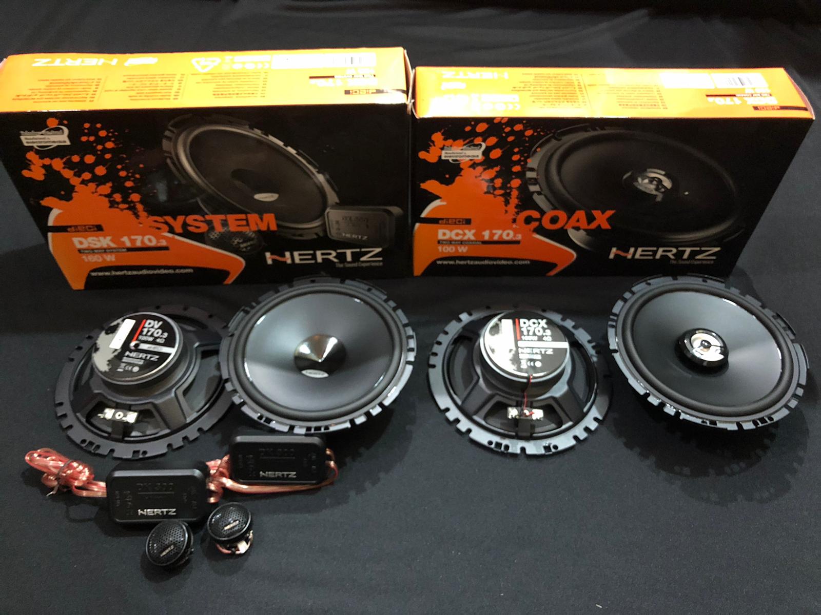 Hertz DSK & DCX 170.3 Coaxial Speakers (Package A)