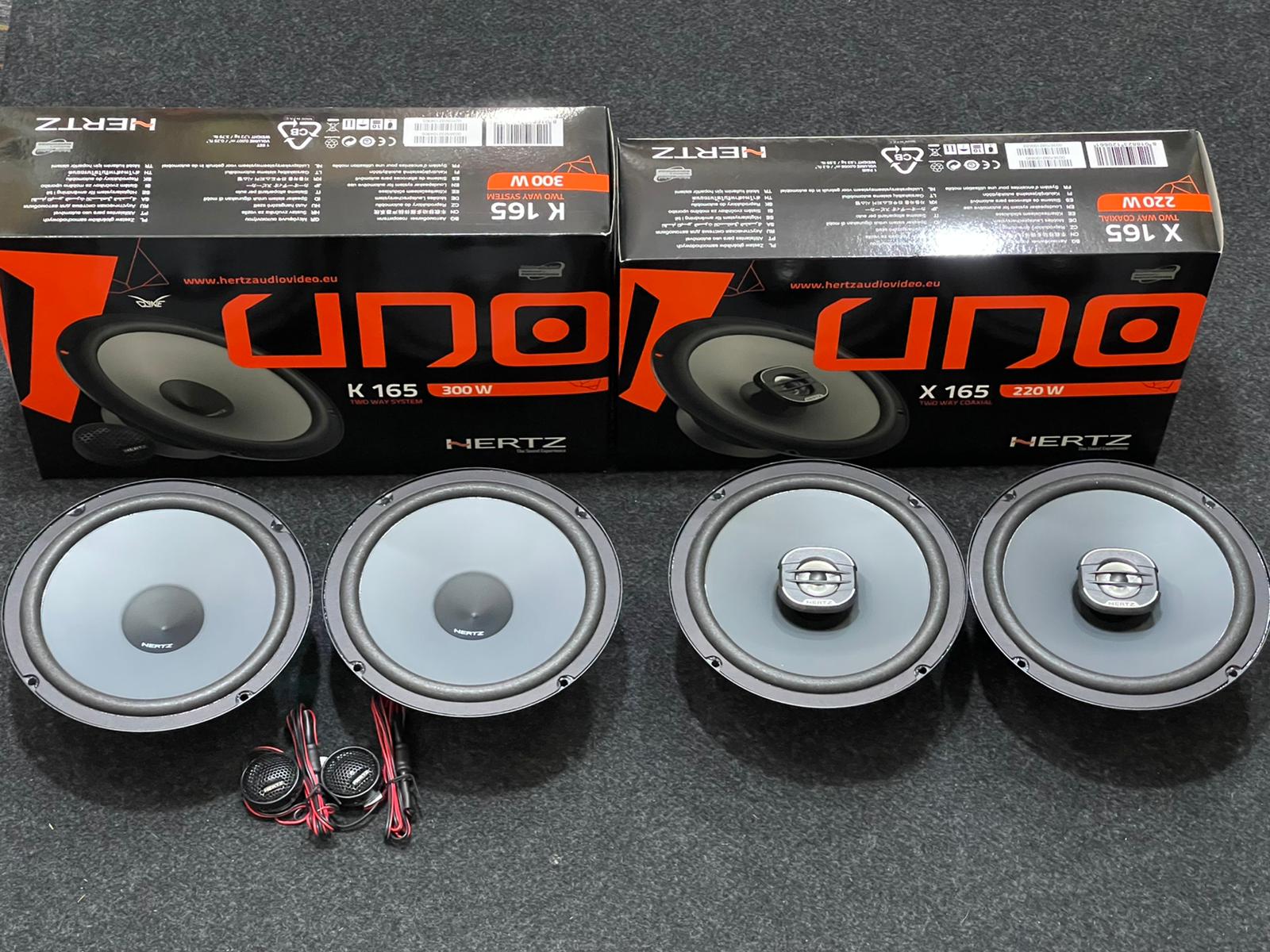 Hertz UNO K 165 Component Speakers (With Hertz UNO X 165 Coaxial Speakers) (Package A)